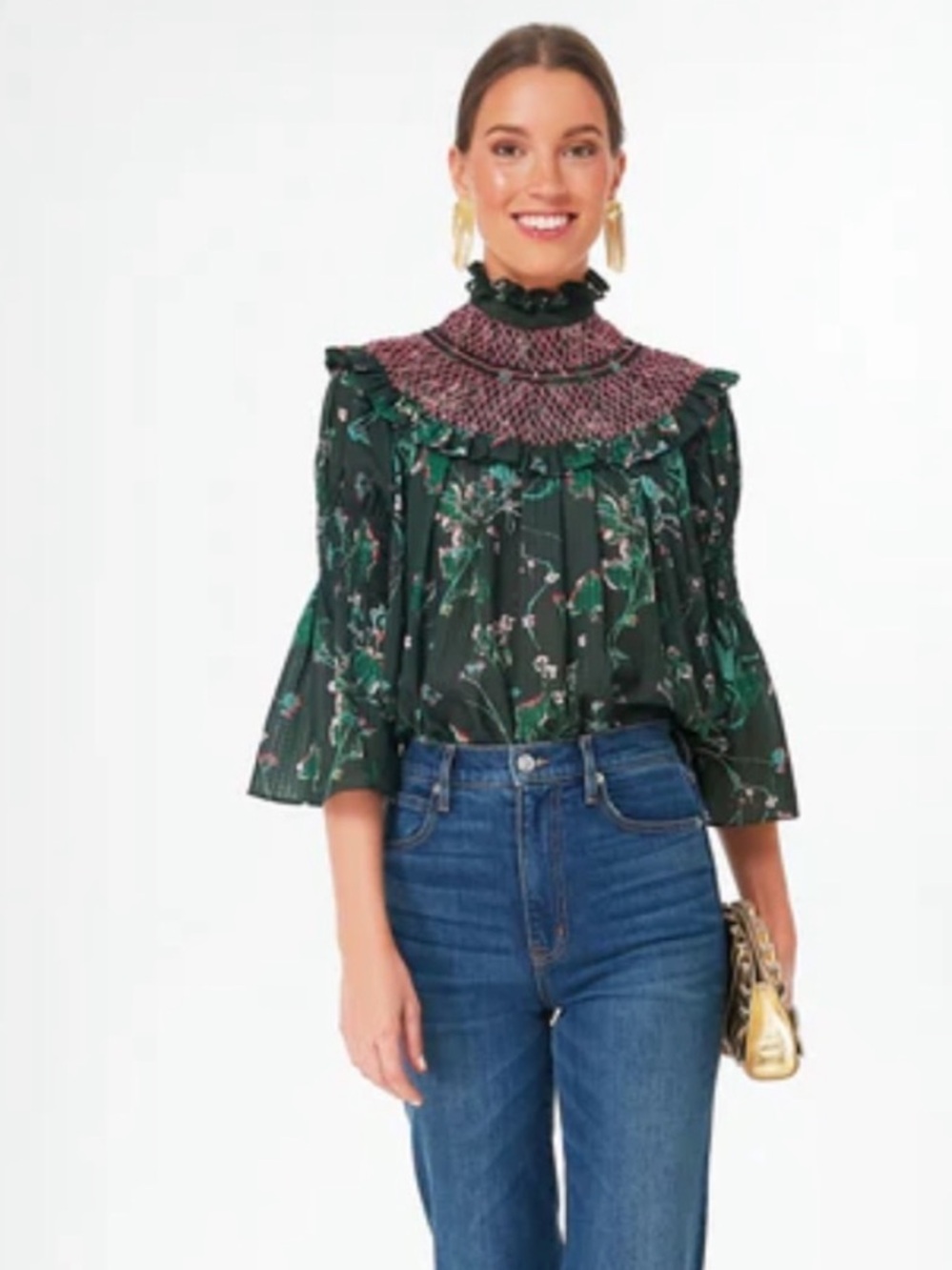 Tuckernuck Jaguar Garden Marion Smocked Blouse